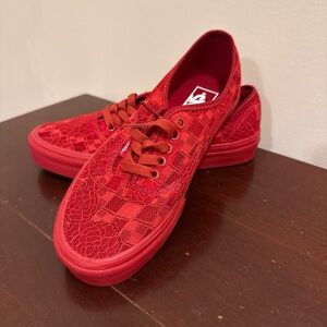 Vans Of the Wall Red Lace Sneakers new with out box